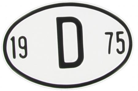 Chapa de nacionalidade: D 1975