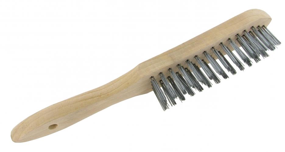 3 raders stålbørste
