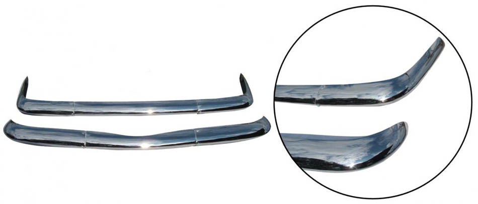 Kiillotetusta ruostumattomasta teräksestä valmistetut puskurit ilman puskurisuojia