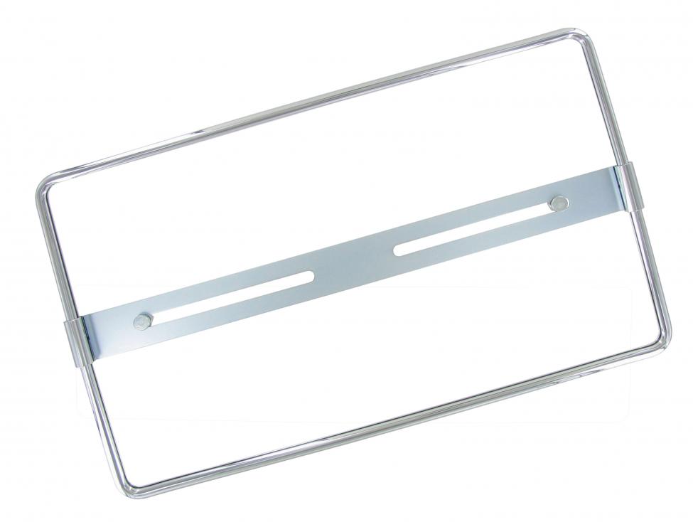 Kromattu alumiininen rekisterikilven pidike