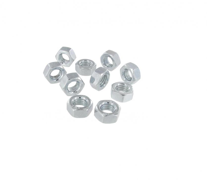 Galvanized steel M3 hex nuts 10 pcs