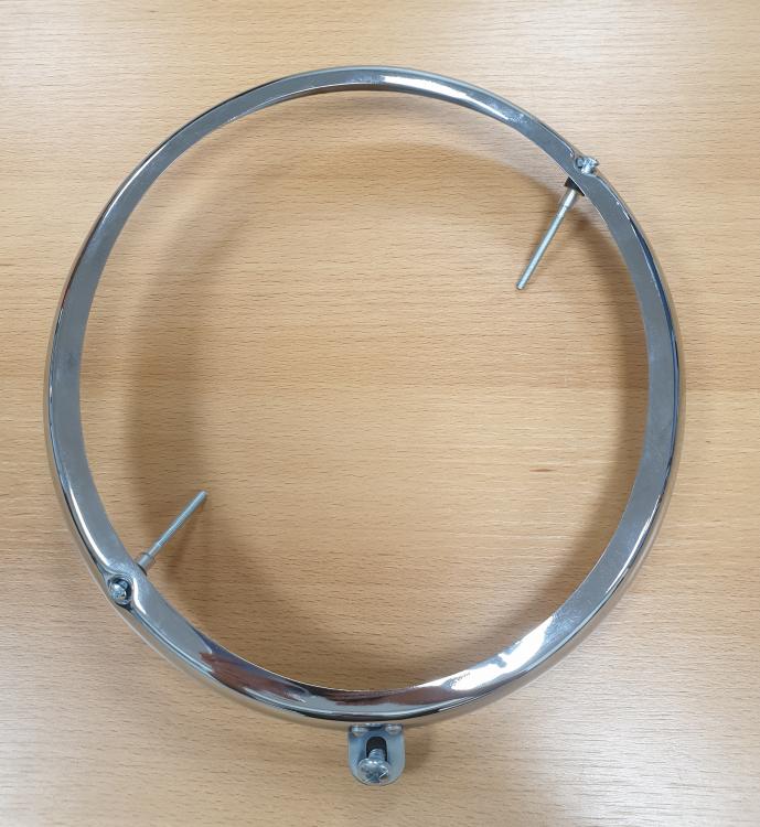 Headlight rim chromed steel each 603 second chance
