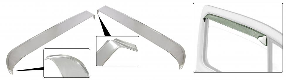 Edelstahl Seitenfenster Windfänger