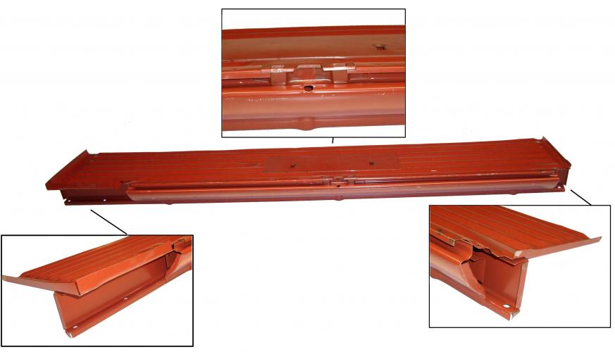 Lattiakaivon pala (20 cm) ja sisäkynnys / ulkokynnys oikealla