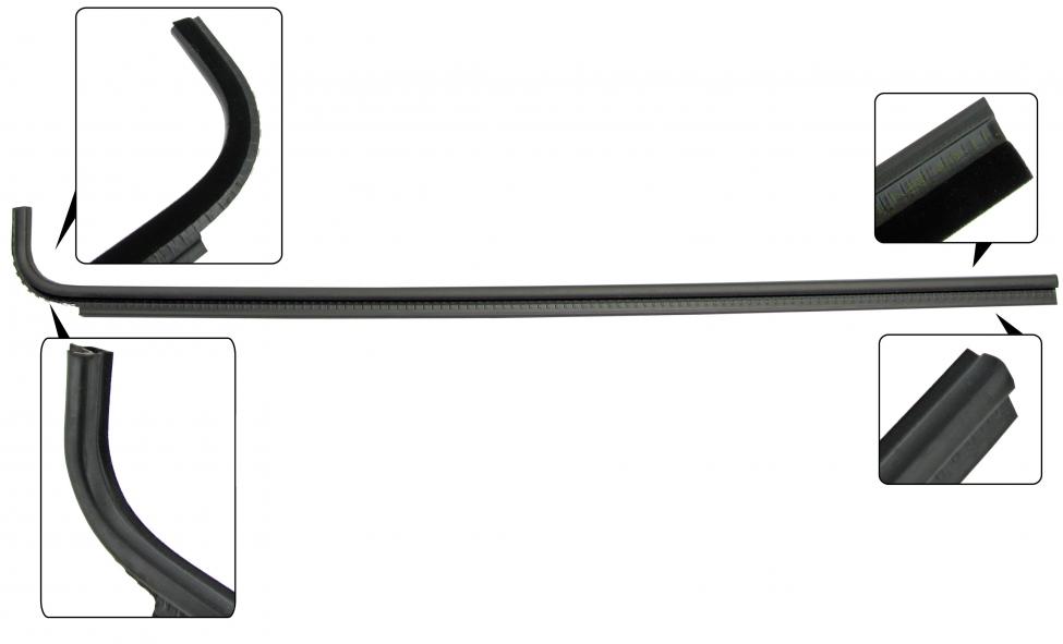 Oven liukulasin alareunan tiiviste, oikea ulos / vasen sisään