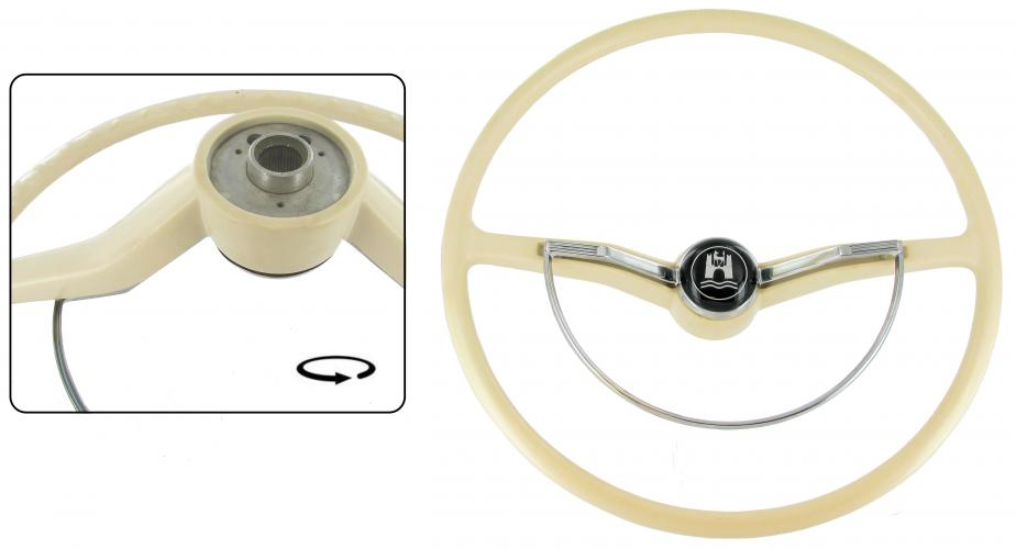 Ohjauspyörä vakio, luunvärinen