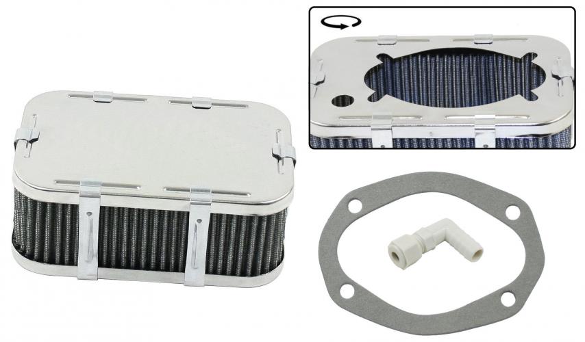 Verchroomd rechthoekig luchtfilter