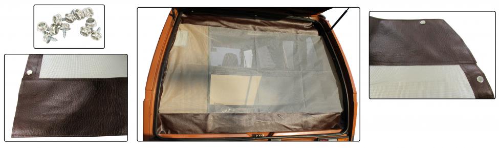 Achterklep hor inclusief montagemateriaal zonder rits bruin
