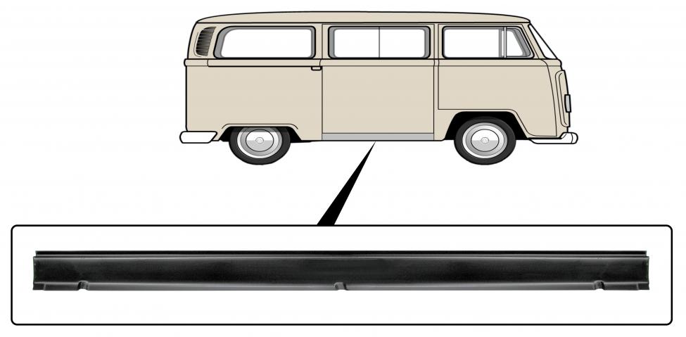 Lado exterior da soleira da porta de correr