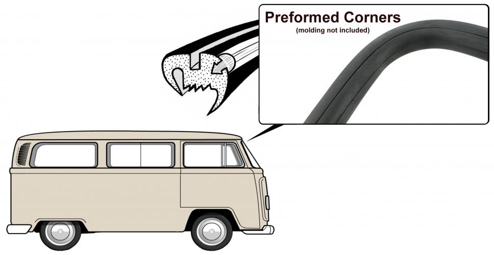 Tuulilasin tiiviste, koristelistan uralla
