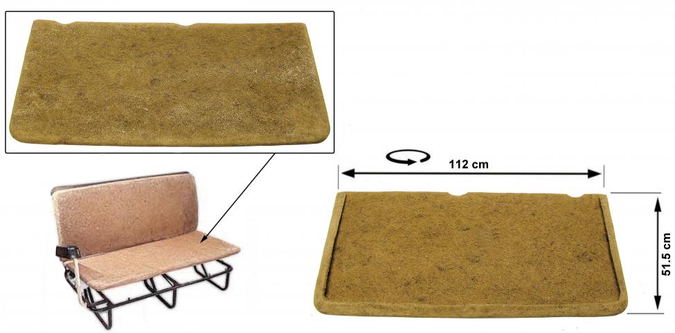 Pehmuste hevosenkarvaa, pohja, 3 / 4 keskipenkkiä