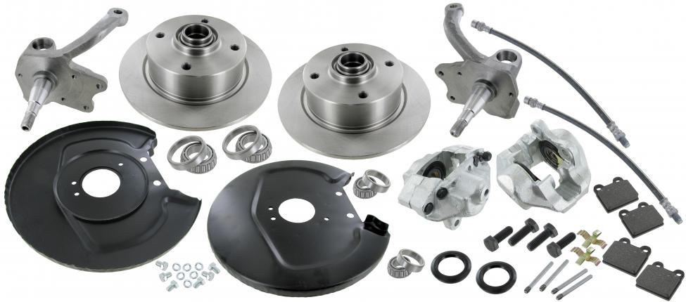 Schijfremmen set voorzijde met Ate remklauwen (steek 4 x 130)