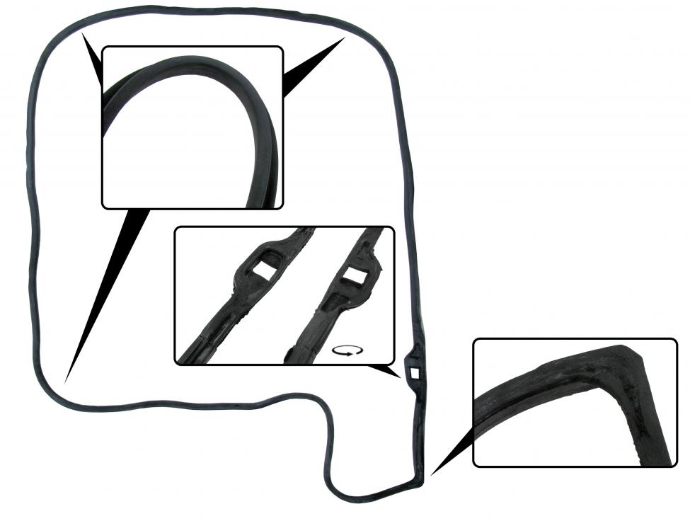 Borracha de vedação da porta esquerda