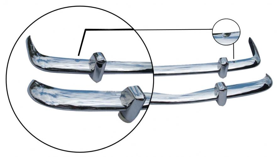 Kiillotetut ruostumattomasta teräksestä valmistetut puskurit ja puskurinsuojat