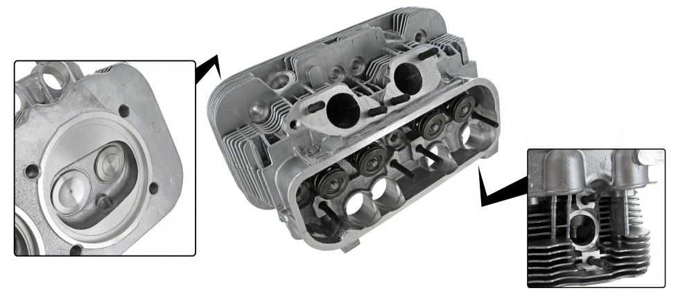 Sylinterikansi täydellinen, isoilla venttiileillä
