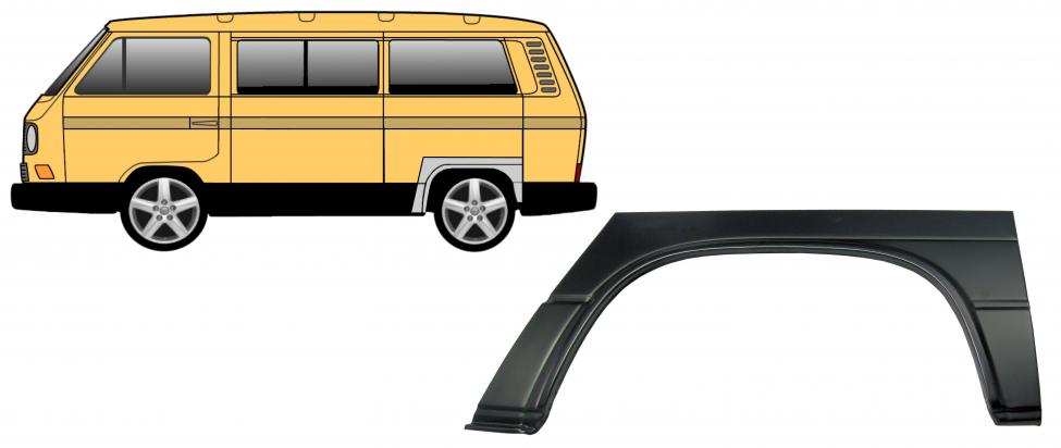 Takapyöränkaaren korjauspaneeli vasemmalle