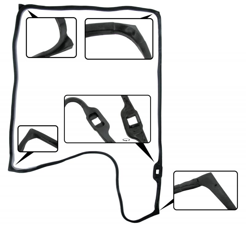 Borracha de vedação da porta esquerda