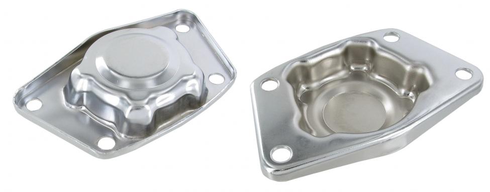 Couvercles chromés de moyeu de plaque de suspension