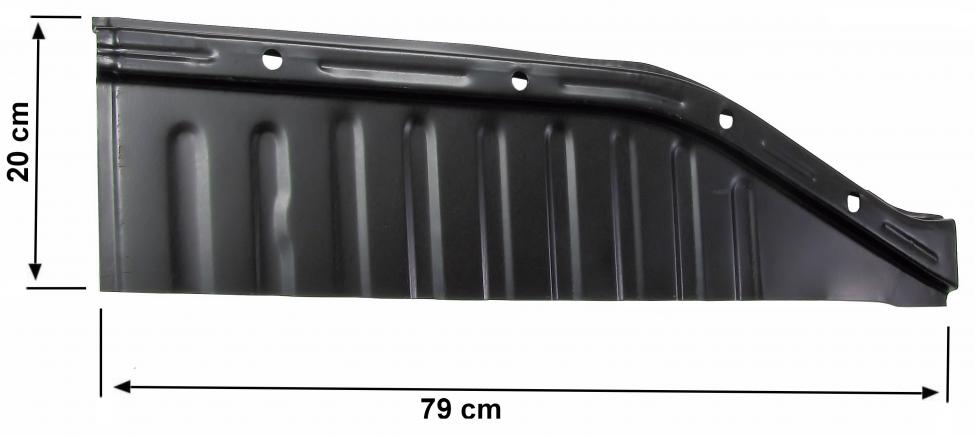 Lattiapellin ulkoreuna, eteen, vasen