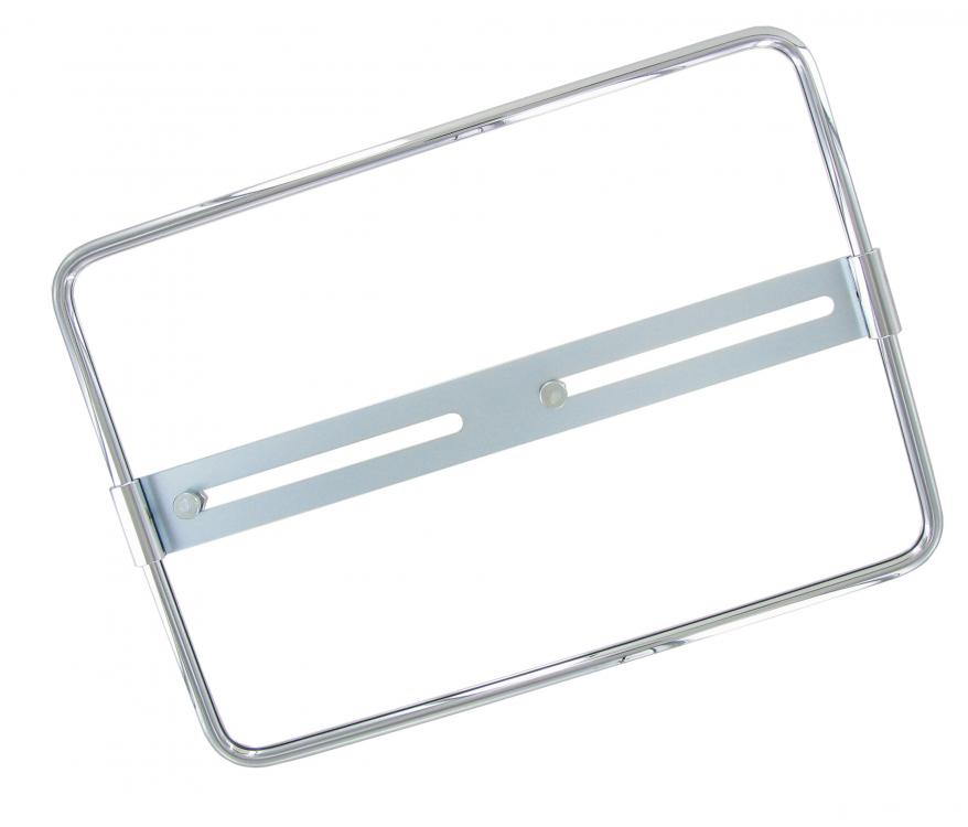 Kromattu alumiininen rekisterikilven pidike