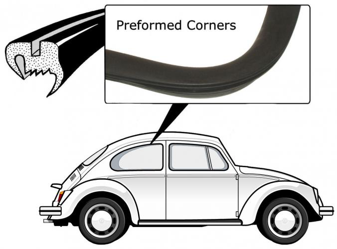 Joint de glace latérale droite (version sans baguette)