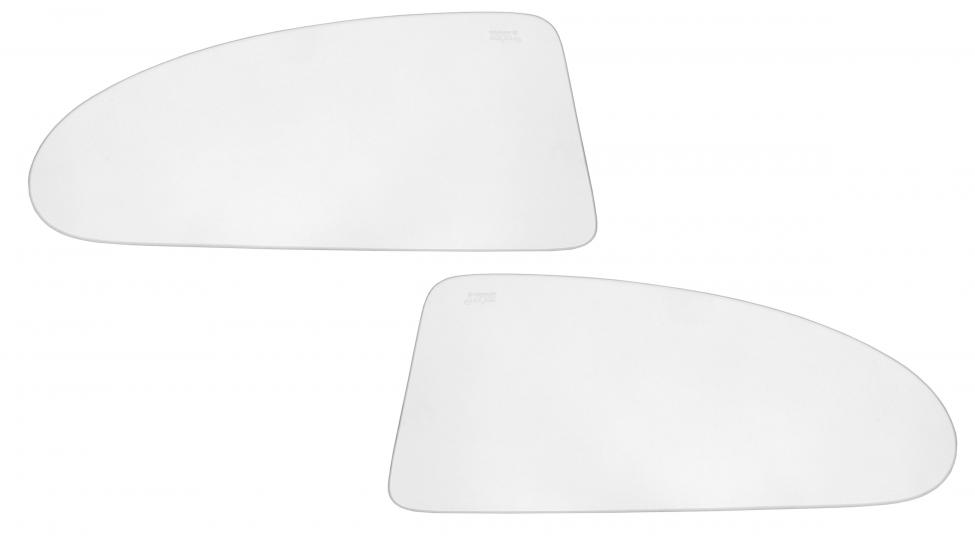 Achter zijruiten blank glas