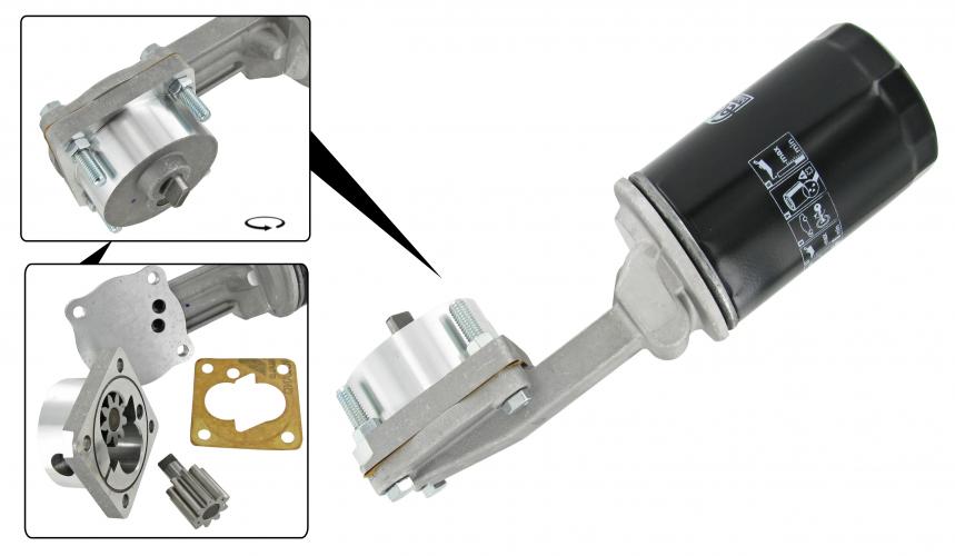 Full flow öljypumppu suodattimella