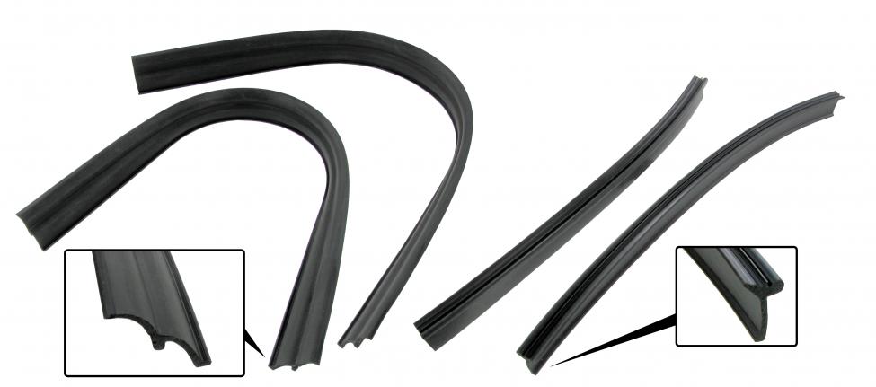 Lèche-vitre de remplacement de vitre de porte (en 4 pièces)