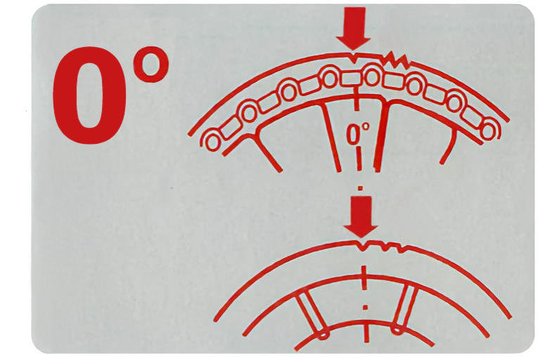 Aufkleber Zündzeitpunkt 0°