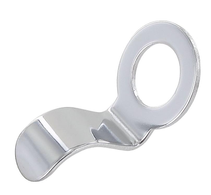 Alavanca de puxar com os dedos do porta-luvas em aço inoxidável cromado