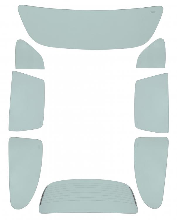 Lasisarja, vihreä, tummennettu