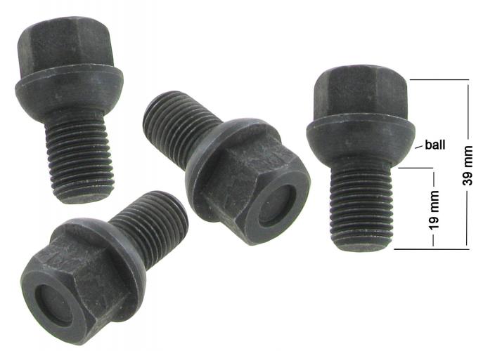 Boulons standards de jante/roue noircie électrolytiques