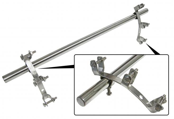 Roof luggage rack side ladder holder stainless steel