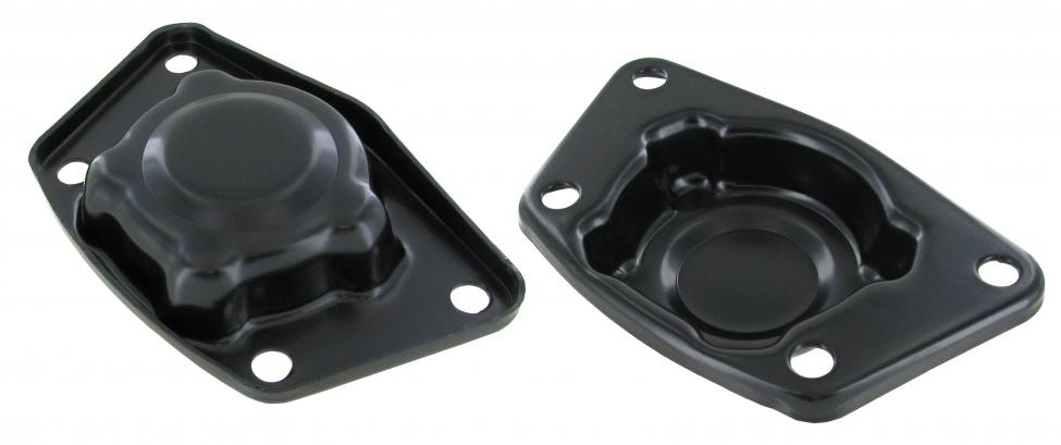 Couvercles noirs de moyeu de suspension