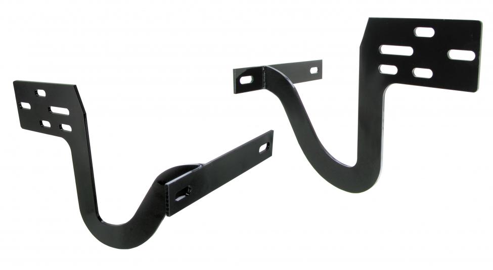 Bumper conversion brackets for fenders with sloping headlights