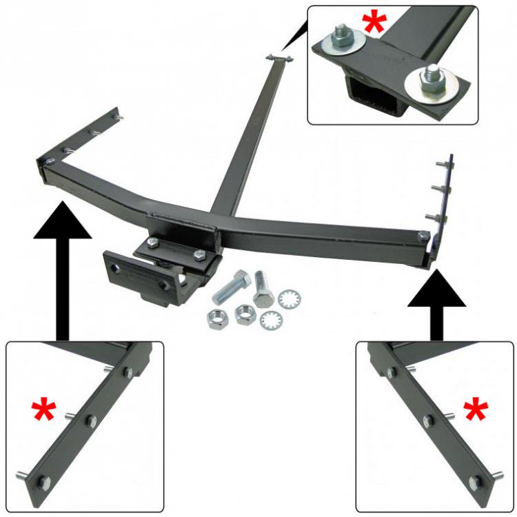 Anhängerkupplung Halterung mit Beschlägen