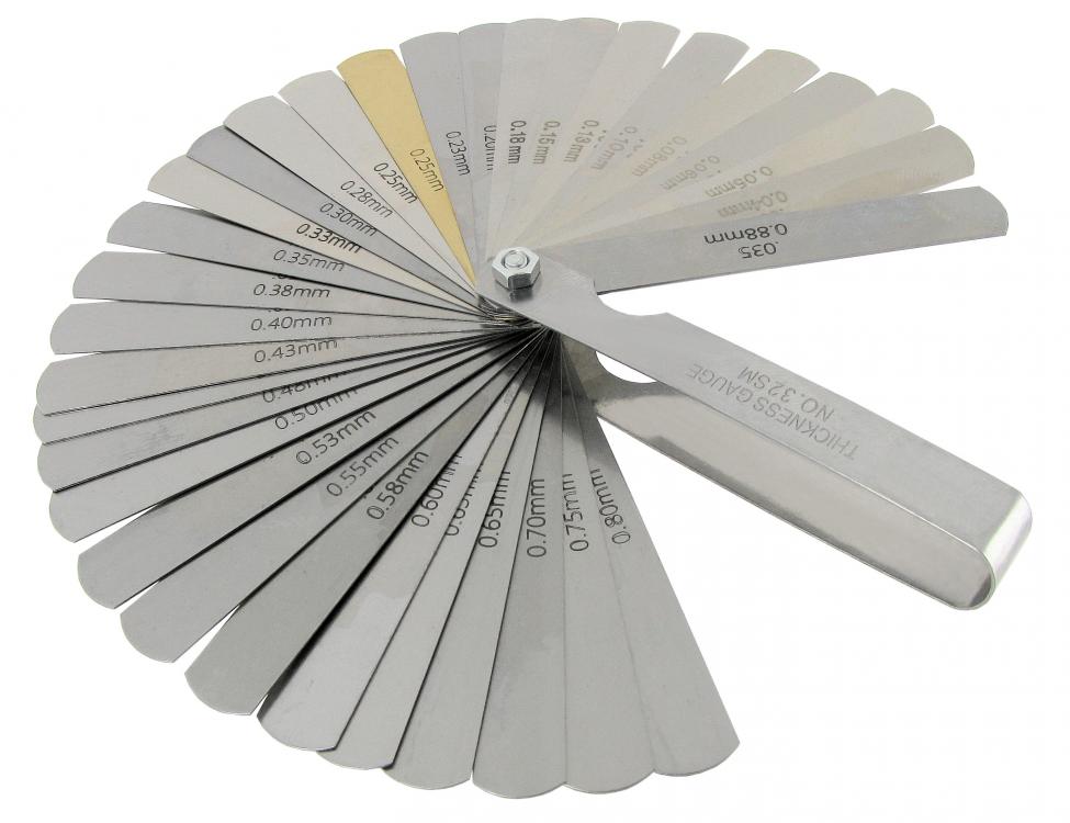 Adjustment feeler gauges set (32-part)