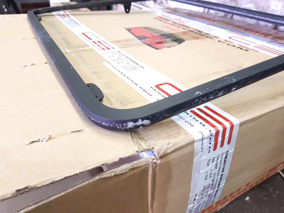 Safari ruitenset mat zwart gegrond aluminium - Tweede kans
