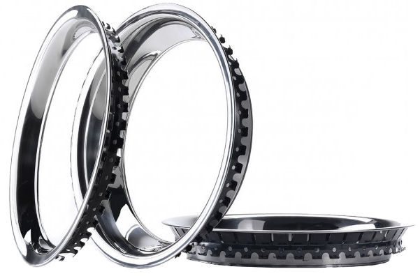 Cercles enjoliveurs inox de jantes/roues