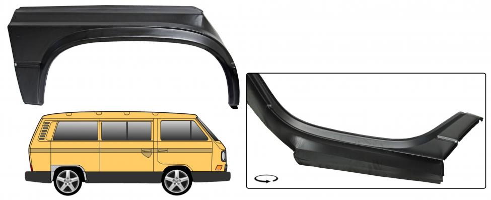 Bakre hjulkasse komplett (erstatningspanel) høyre