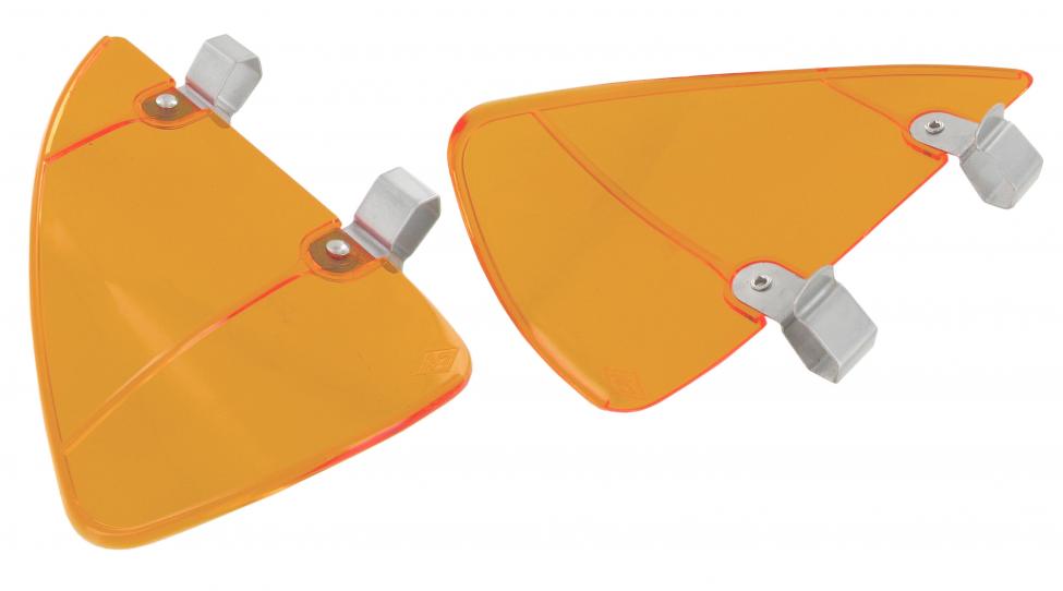 Tuuletusikkunan tuulensuojalevy keltainen läpinäkyvä