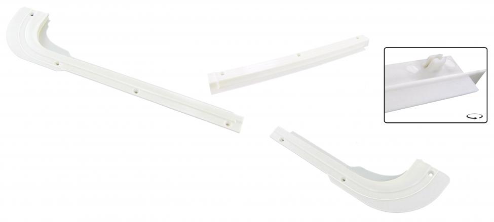 Liukuva kattokaapelin ohjain / suojus (3-osainen)