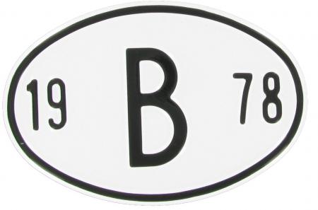 Nationaliteits plaatje: B 1978