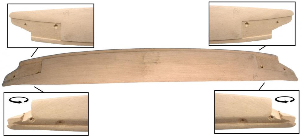 Puinen keula edessä