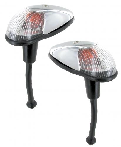 Etuvilkut täydellisenä, kirkkailla linsseillä