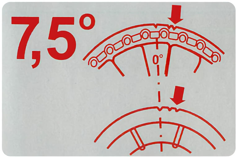 Autocollant calage de l'allumage 7,5°