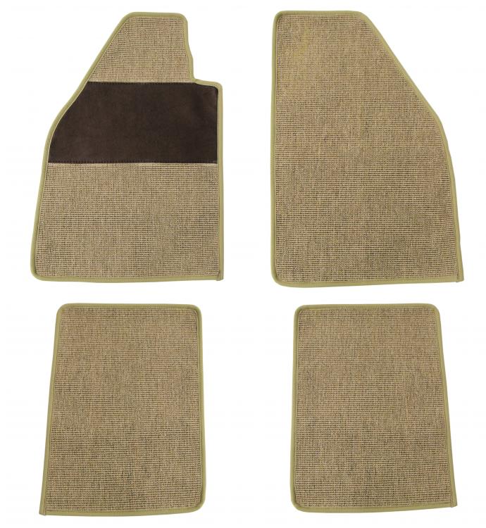 Bouclé teppegulvmatter beige (4-delt)