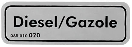 Aufkleber `Diesel/Gazole`