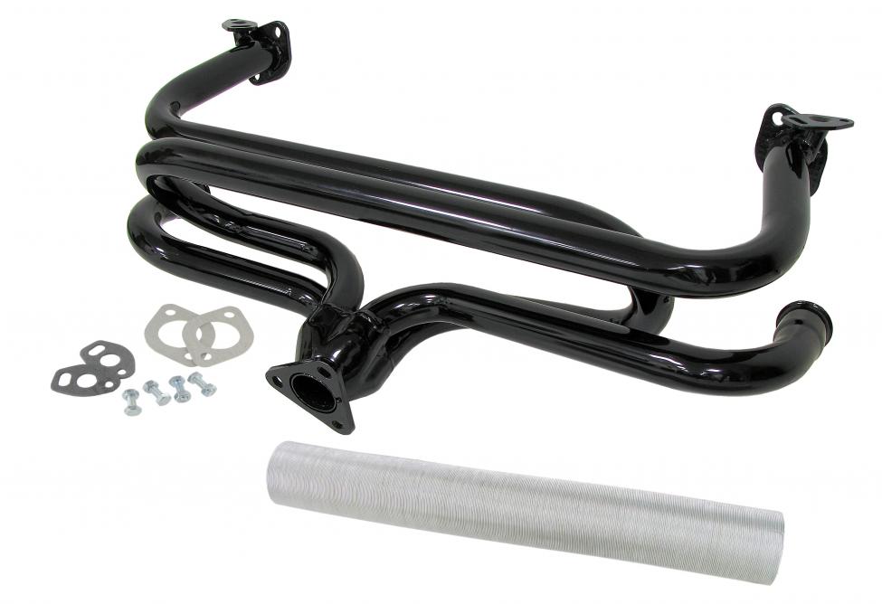 Collecteur d'échappement Spaghetti, en peinture de transport noire