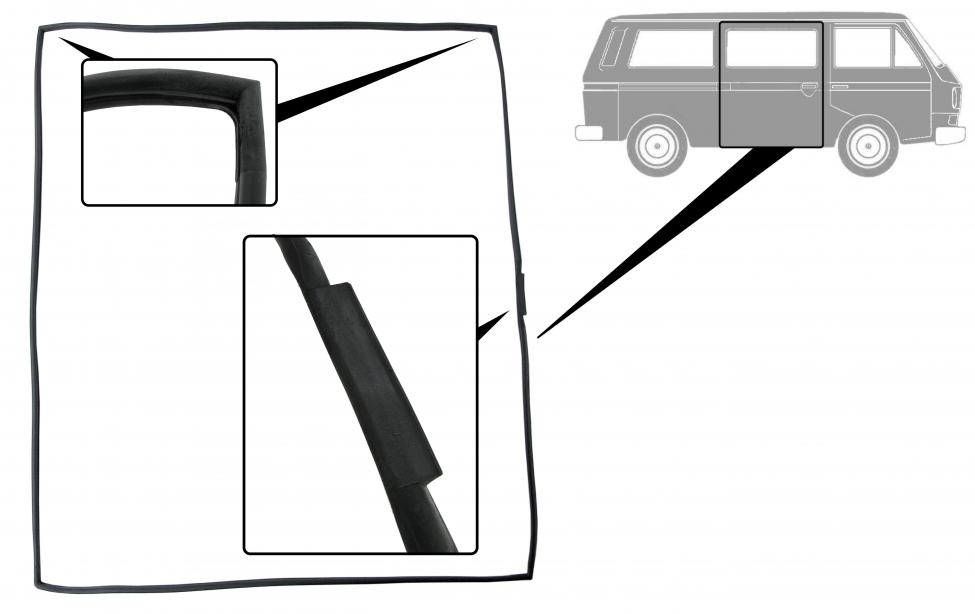 Liukuoven tiiviste, oikea